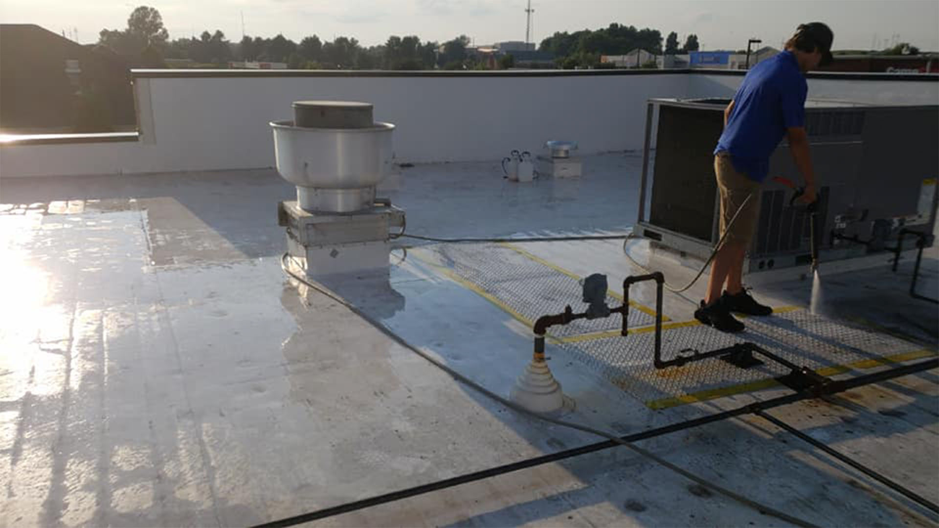 Industrial Roof Cleaning project example 1
