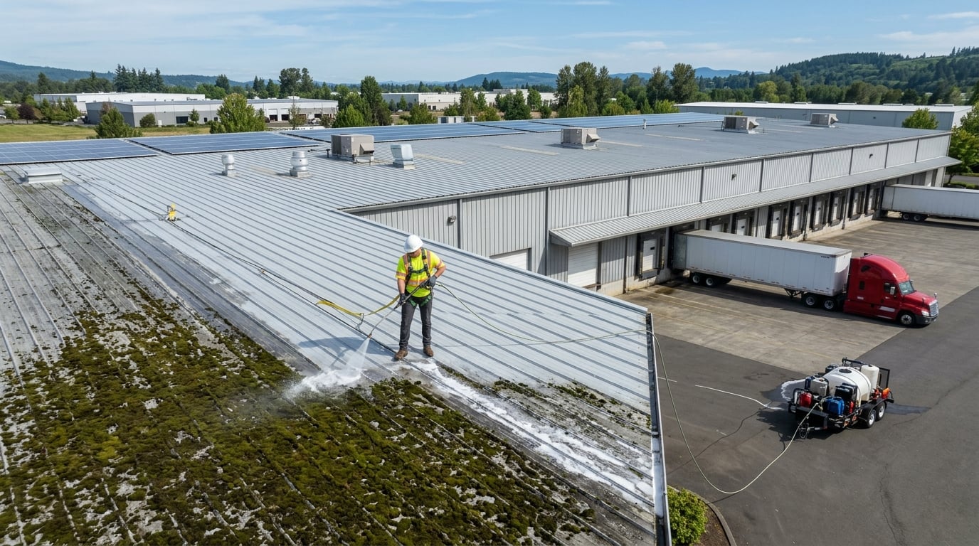 Industrial Roof Cleaning project example 3