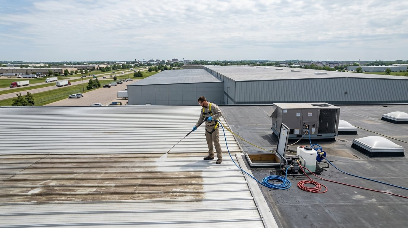Industrial Roof Cleaning project example 6